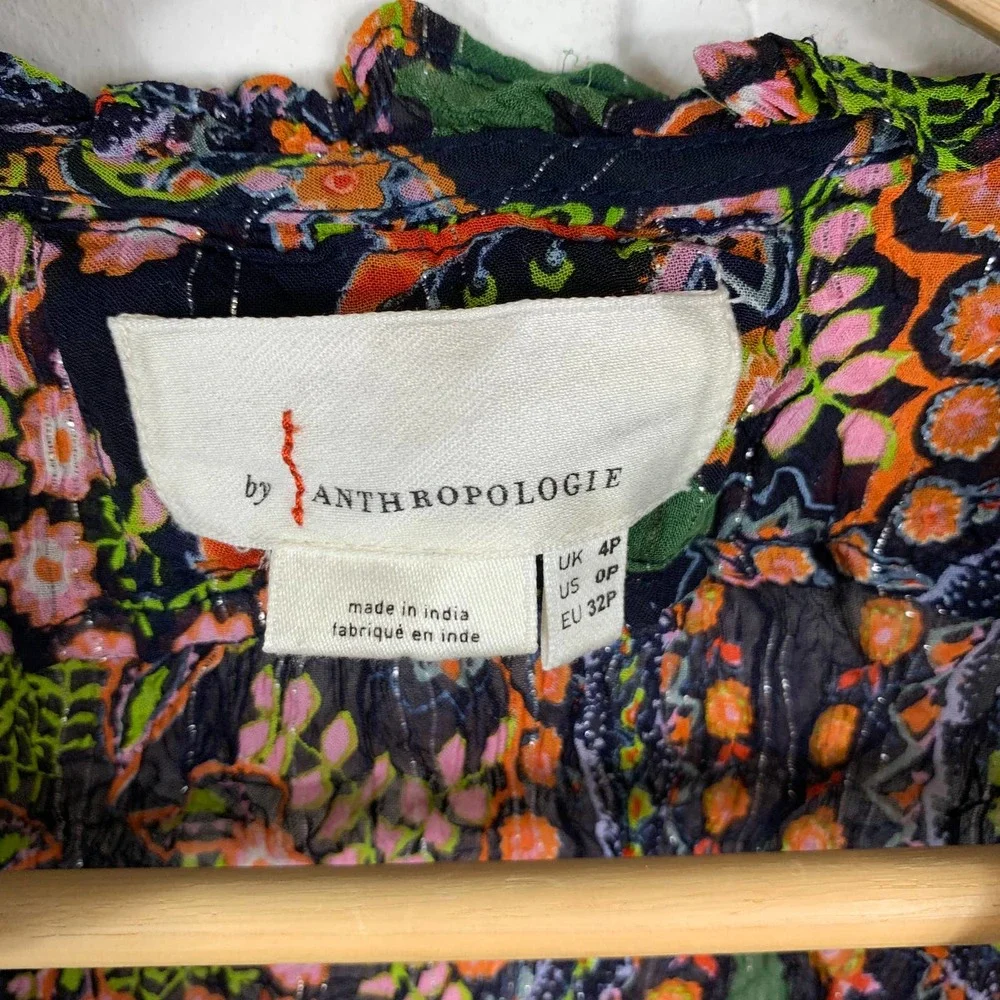 Anthropologie Women's Paisley Print Maxi Dress Sleeveless Multicolor Size 0P - Picture 2 of 4